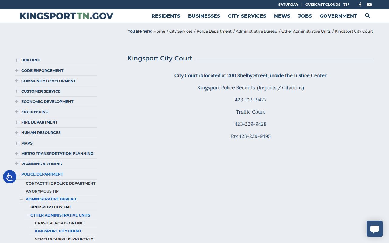 Kingsport traffic court access for Hawkins County citations