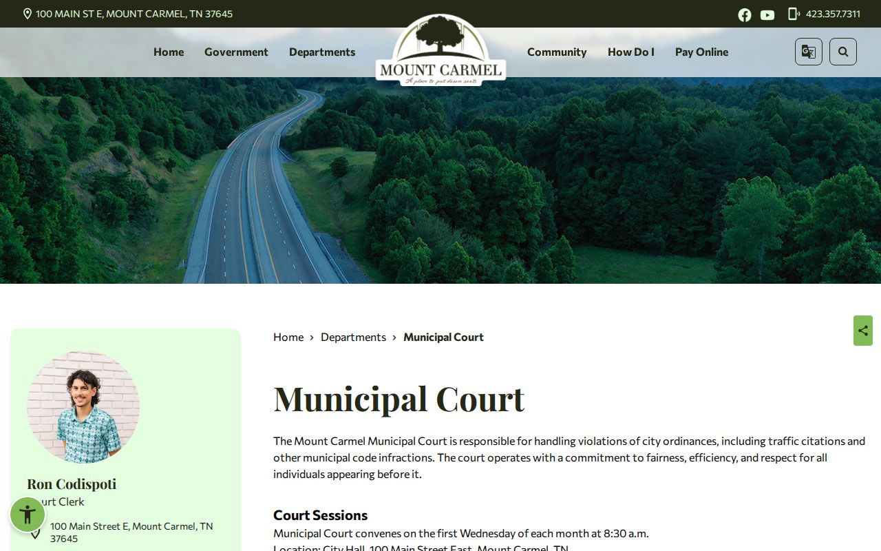 Mount Carmel traffic court in Hawkins County