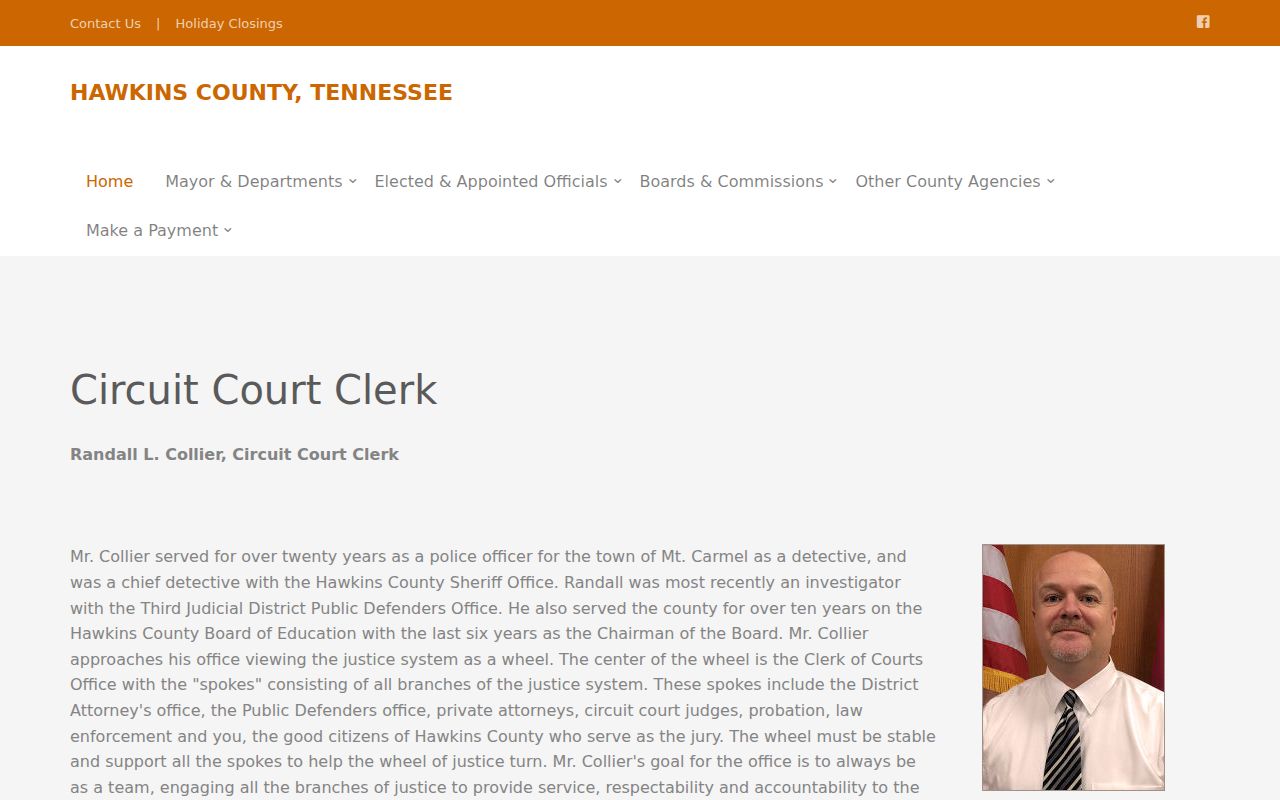Hawkins County Circuit Court Clerk records access page